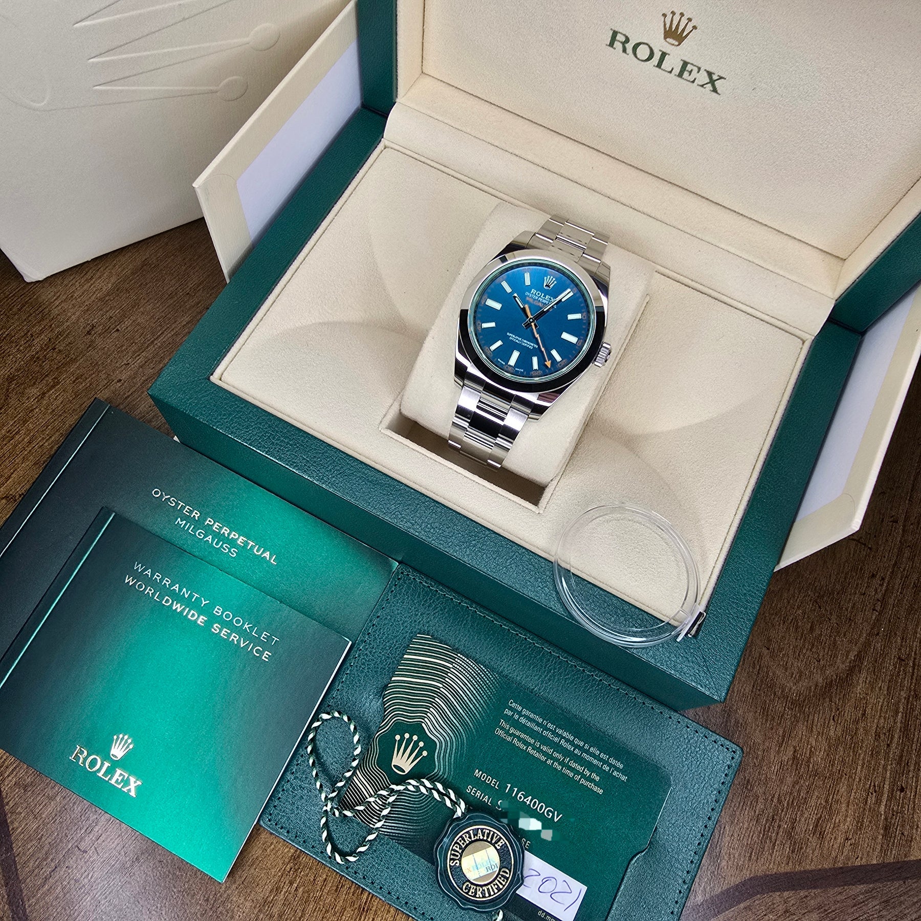 Rolex Milgauss bleu