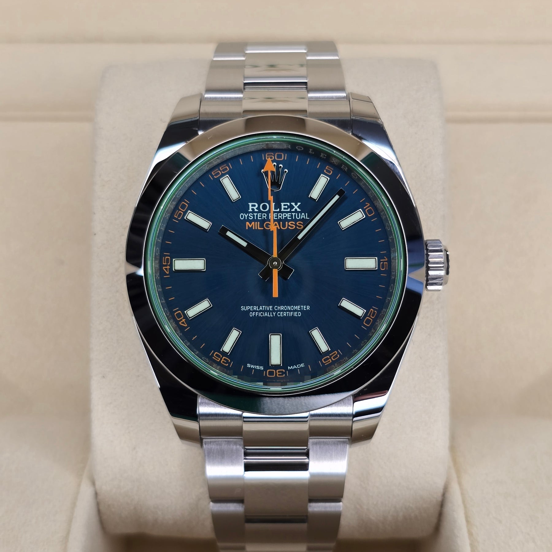 Rolex Milgauss bleu