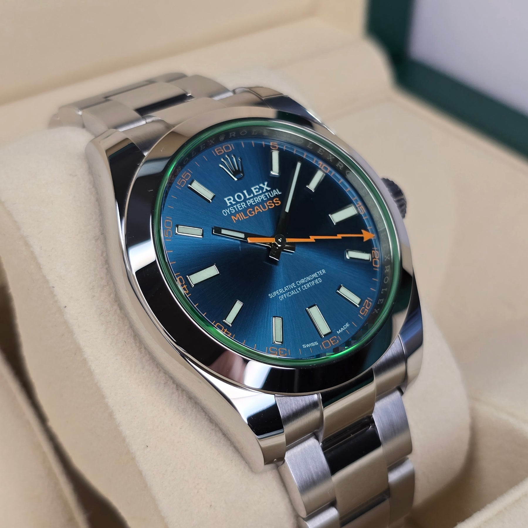 Rolex Milgauss bleu