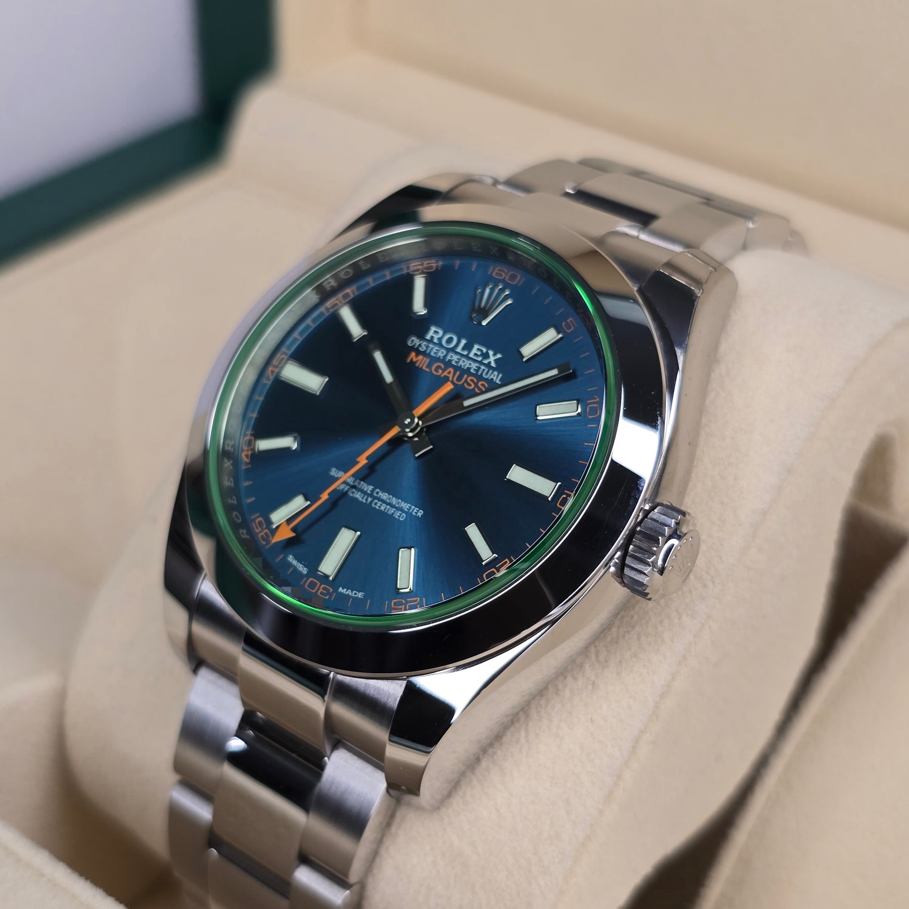 Rolex Milgauss bleu