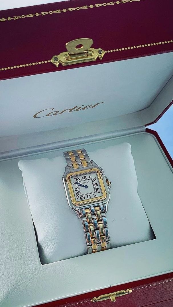 CARTIER PANTHERE ROSE GOLD STEEL