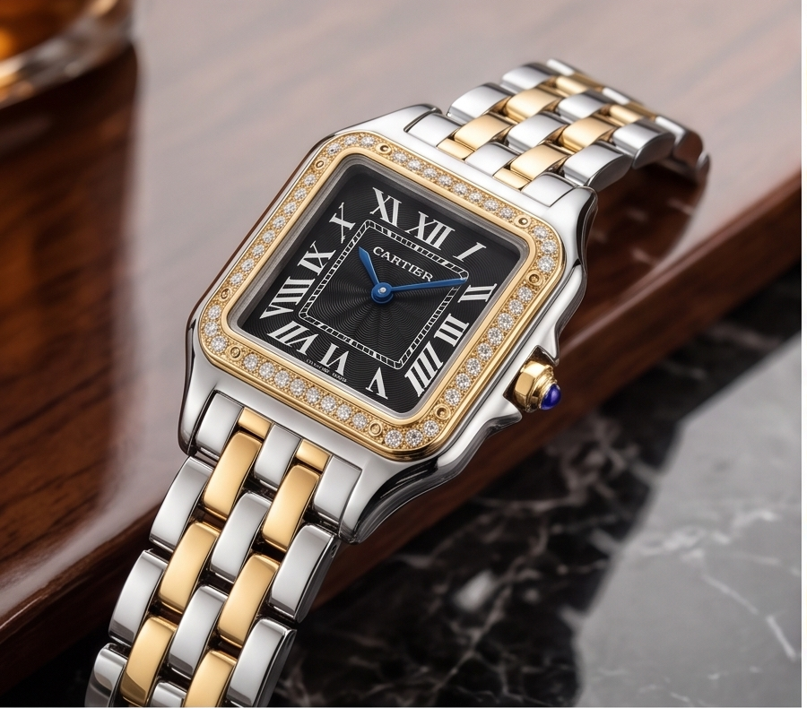 Cartier Panthere Two tone Black Diamonds