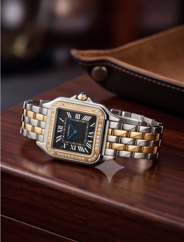 Cartier Panthere Two tone Black Diamonds