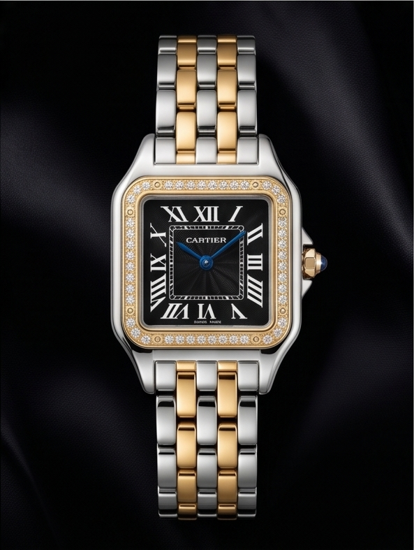 Cartier Panthere Two tone Black Diamonds