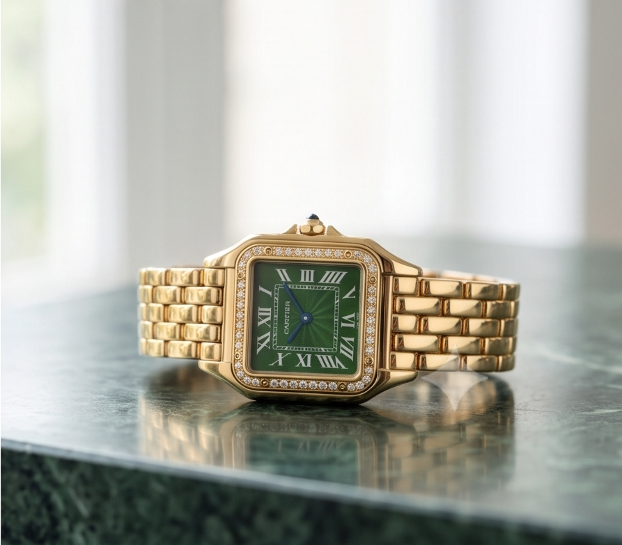 Cartier Panthere Gold Green Diamonds