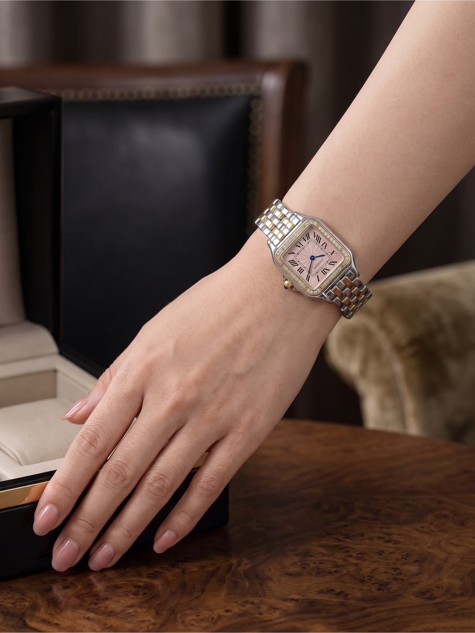 Cartier Panthere Two tone pink Diamonds