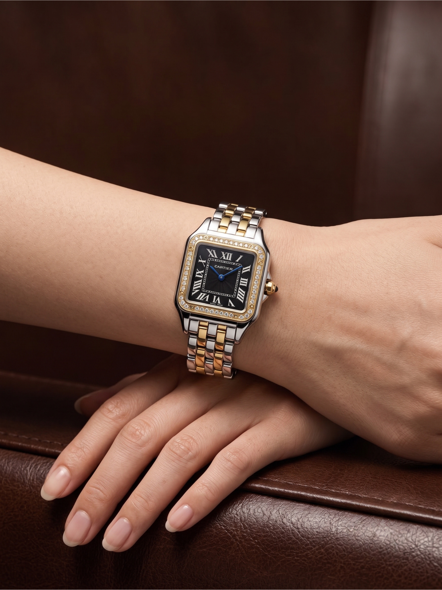 Cartier Panthere Two tone Black Diamonds