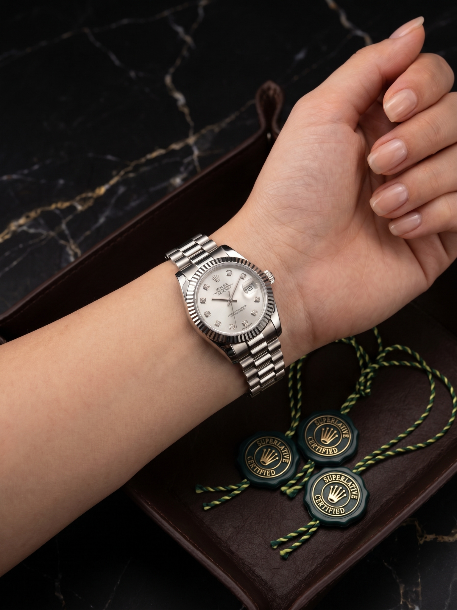 Rolex Datejust blanc 28mm