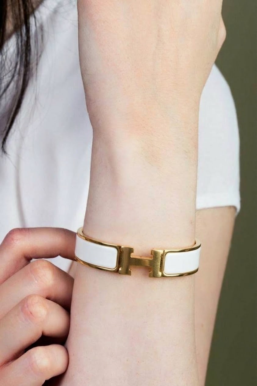 Bracelet Hermès Clic H white