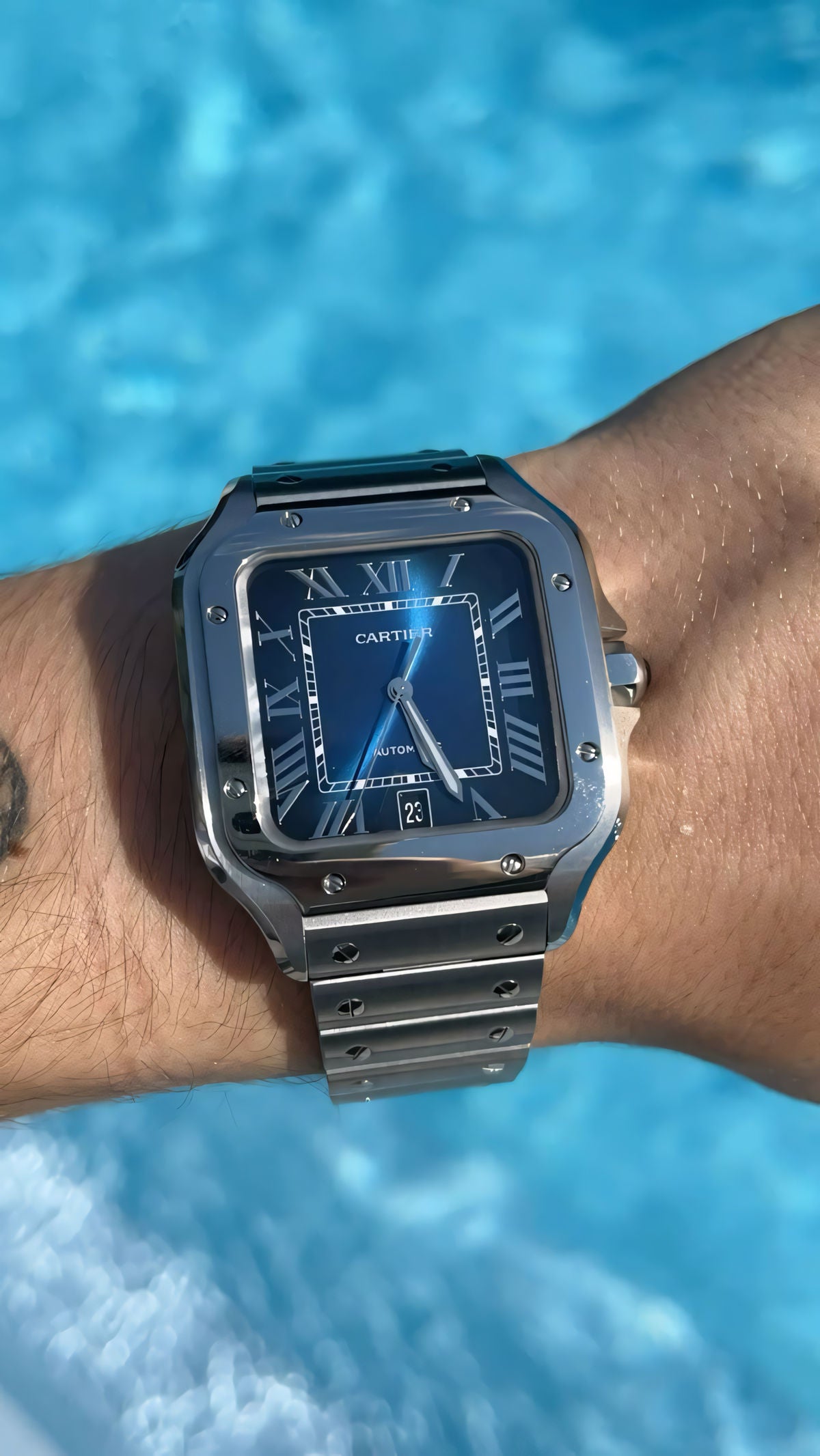 Cartier santos -bleu