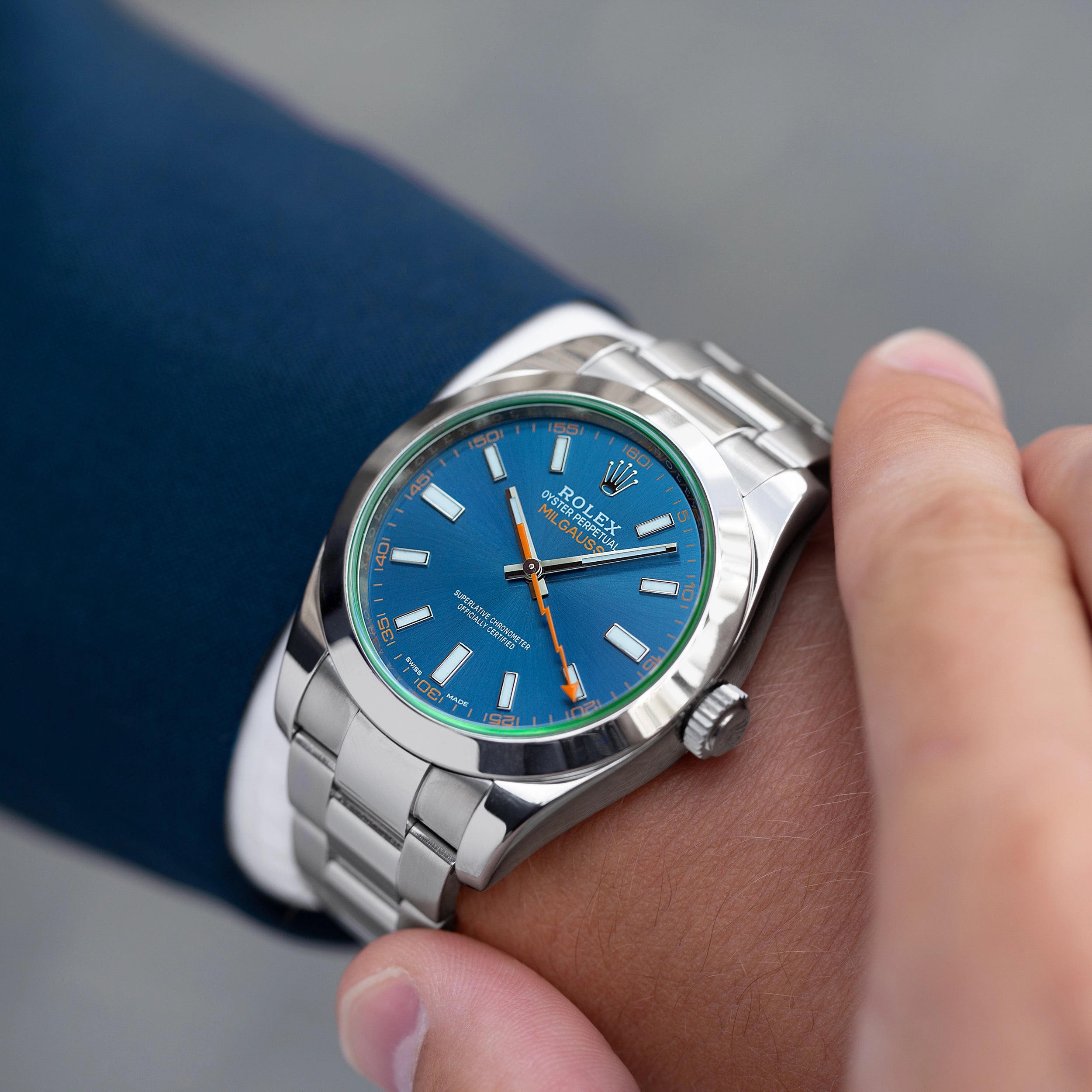 Rolex Milgauss bleu