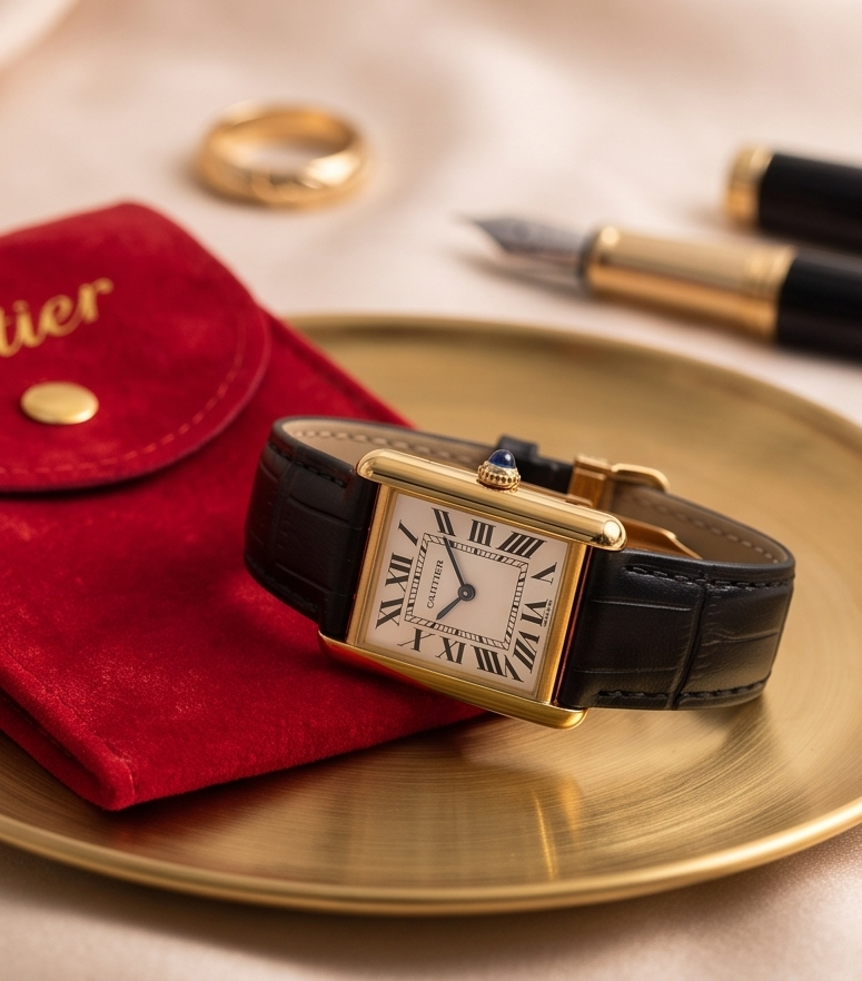 Cartier tank louis en or black